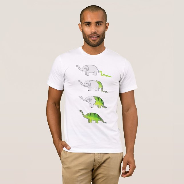 evolution of elephants to dinosaurs T-Shirt (Front Full)