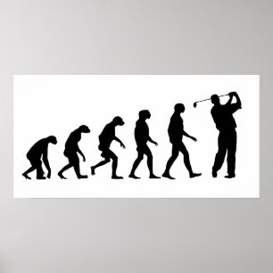 Evolution of Golf Poster