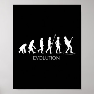 Evolution of Guitarist Shirt, Rock Music Guitar Poster