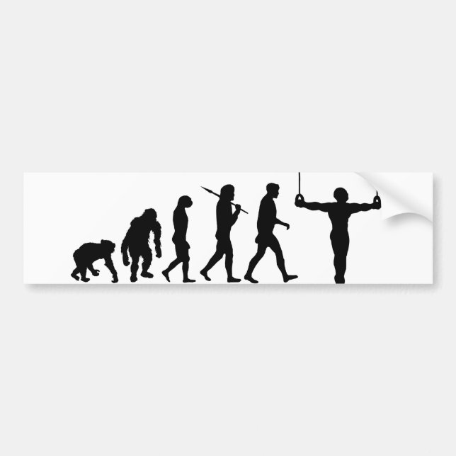 Evolution of Gymnastics Gymnasts gifts Bumper Sticker (Front)