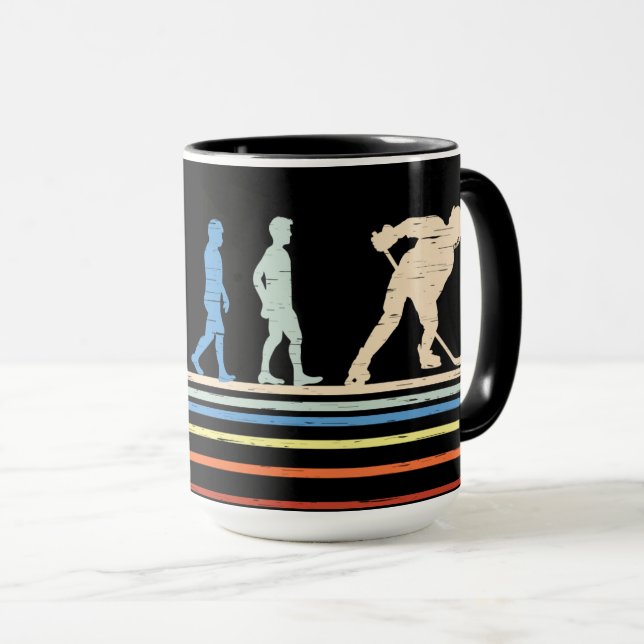 Evolution of Hockey Button Mug (Front Right)