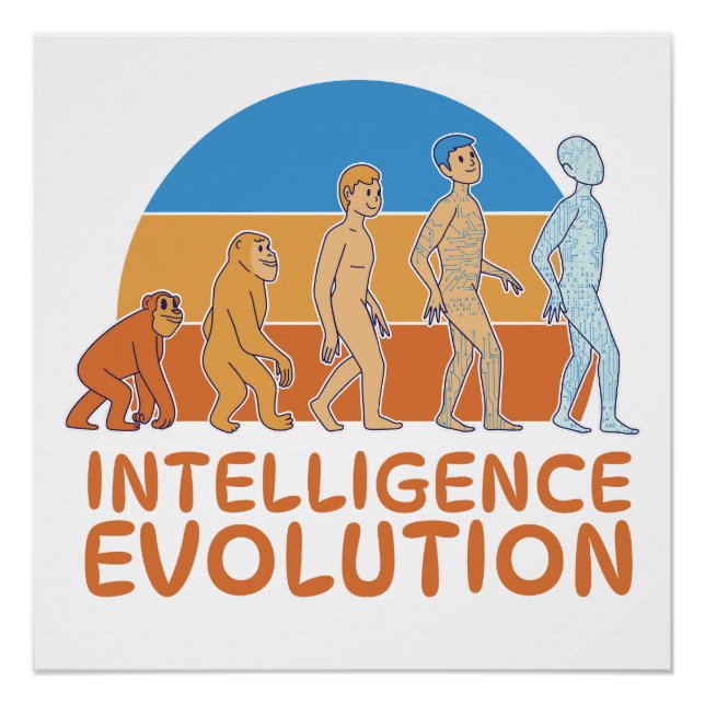 evolution of human intelligence poster (Front)