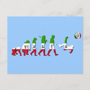 Evolution of Italian Football Italia Calcio gifts Postcard