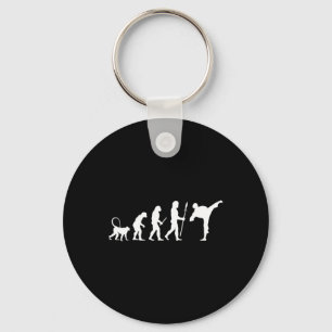 Evolution Of Karate Key Ring
