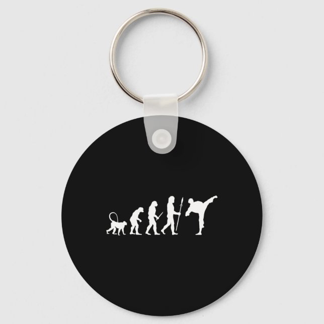 Evolution Of Karate  Key Ring (Front)