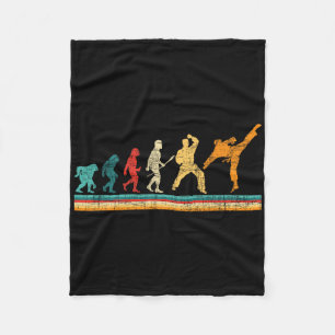 Evolution Of Karate - Martial Arts Coach Karateka Fleece Blanket