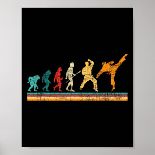 Evolution Of Karate - Martial Arts Coach Karateka  Poster