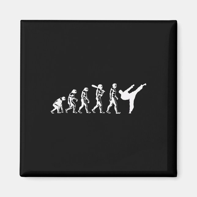 Evolution Of Karate Martial Arts Kickboxing Taekwo Magnet (Front)