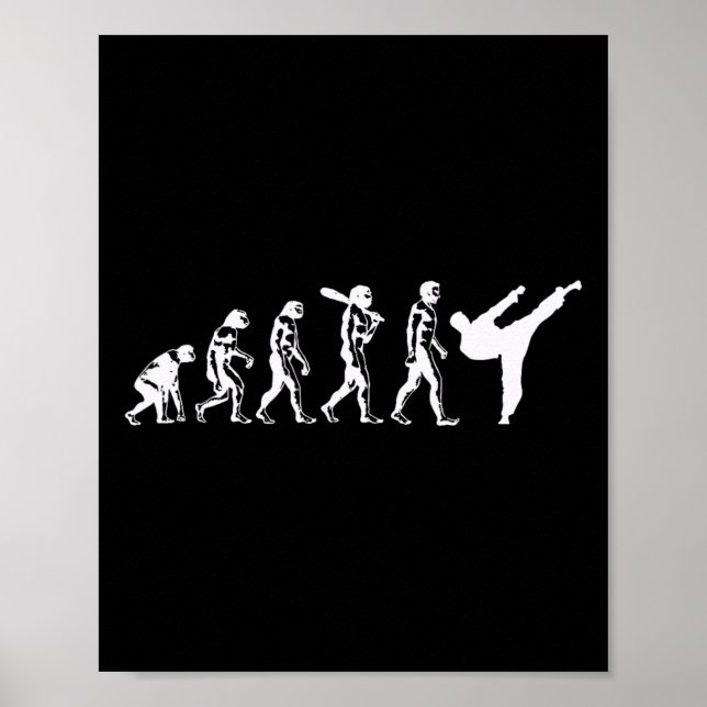 Evolution Of Karate Martial Arts Kickboxing Taekwo Poster (Front)