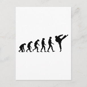 Evolution of Karate Postcard
