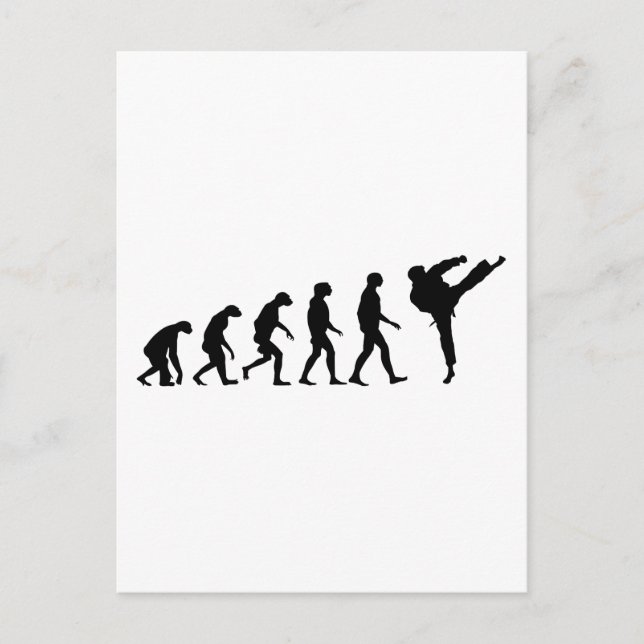 Evolution of Karate Postcard (Front)