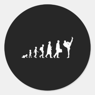 Evolution Of Kickboxing Classic Round Sticker