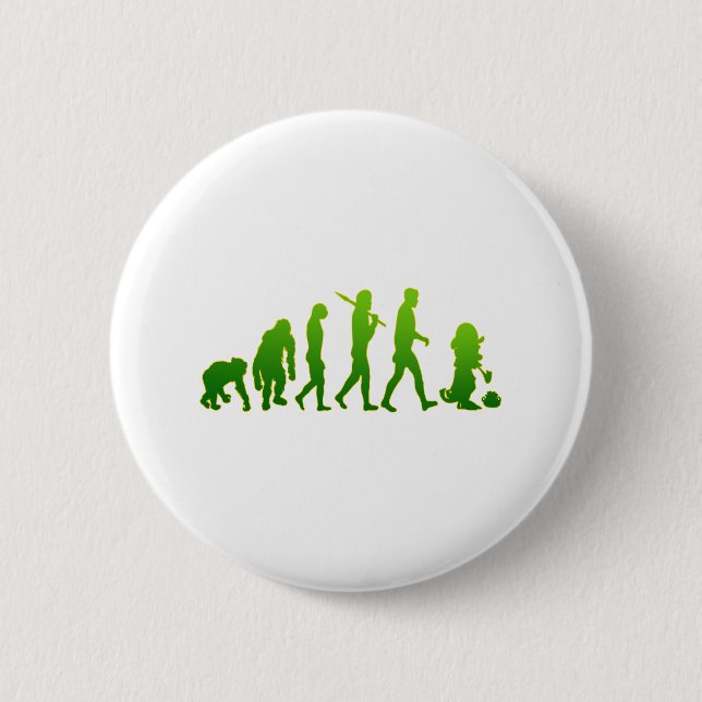 Evolution of leprechauns shirts & gifts 6 cm round badge (Front)