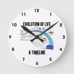 Evolution Of Life A Timeline (Biology) Round Clock
