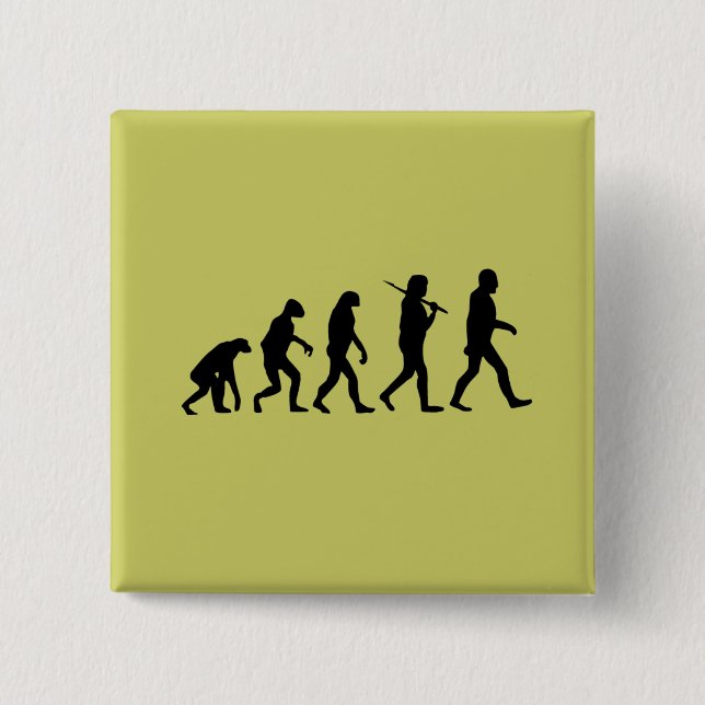 Evolution of Man 15 Cm Square Badge (Front)