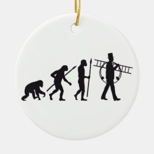 evolution of man chimney sweeps ceramic tree decoration