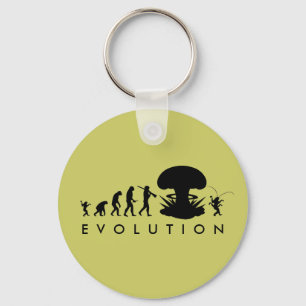 Evolution of Man & Cockroach Funny Evolution Chart Key Ring
