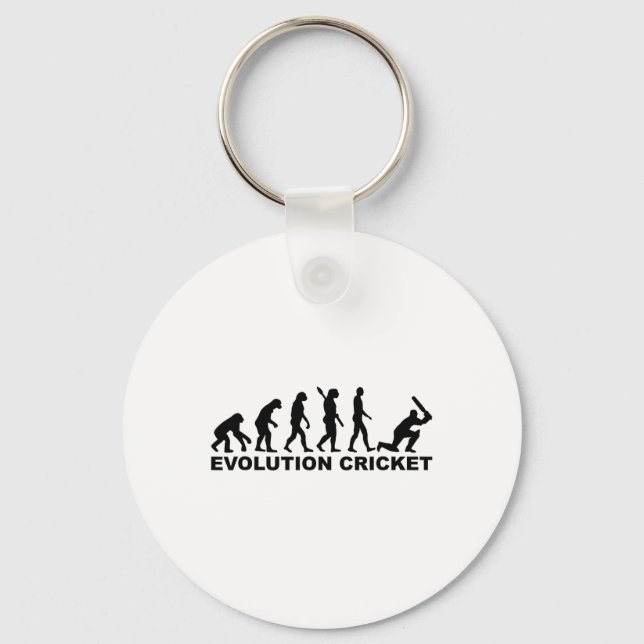 Evolution Of Man Cricket Shirt  Key Ring (Front)