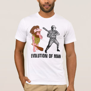 Evolution of Man, Funny Baseball T-shirts