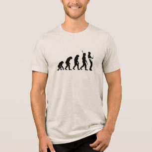 Evolution of Man Guitarist –  Musician Gift Tri-Blend Shirt