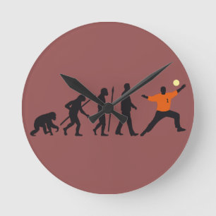 evolution of man handball goal keeper round clock