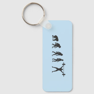 Evolution of Man Key Ring