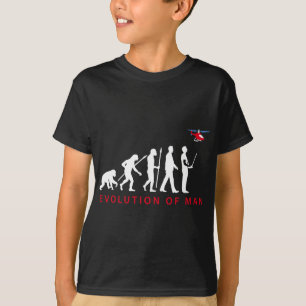 evolution of man modeling helicopter T-Shirt