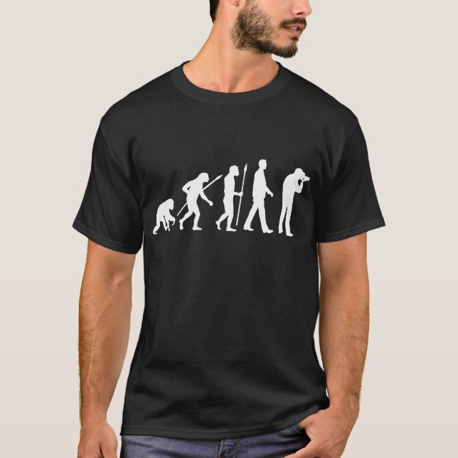 evolution of man photographer T-Shirt (Front)