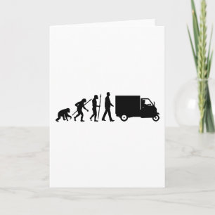 Evolution of man Piaggio Ape mini transport Card