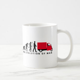 Evolution of man Piaggio Ape mini transporter Coffee Mug