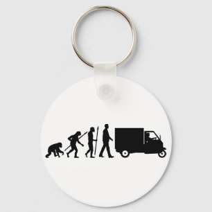 Evolution of man Piaggio Ape mini transporter Key Ring