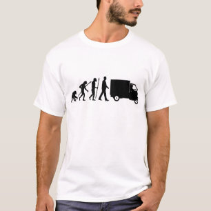Evolution of man Piaggio Ape mini transporter T-Shirt