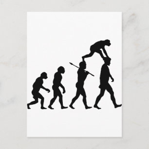 Evolution of Man Postcard