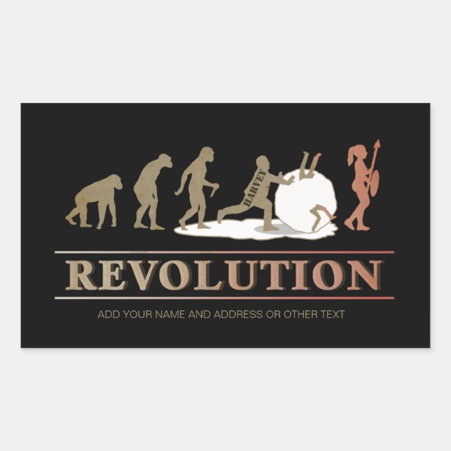 Evolution of Man Revolution of Women ID462 Rectangular Sticker (Front)