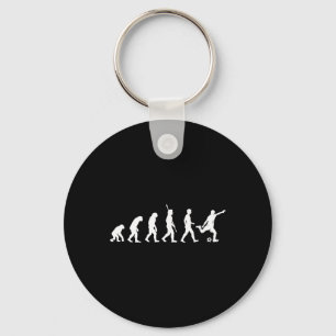 Evolution Of Man - Soccer Lover Soccer Player Key Ring