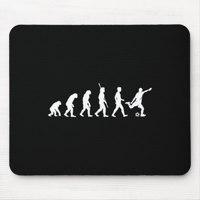 Evolution Of Man - Soccer Lover Soccer Player  Mouse Pad (Front)