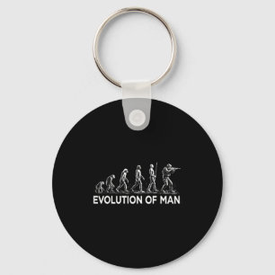 Evolution of man soldier military vintage graphic key ring