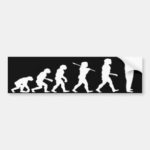 Evolution of Man Texting Dark Bumper Sticker