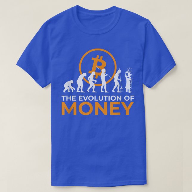 Evolution of Money Bitcoin to Mars T-Shirt (Design Front)