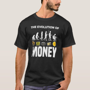 Evolution Of Money BTC Crypto Holder Cryptocurrenc T-Shirt
