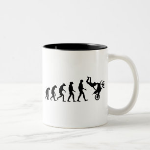 Evolution of Motocross Two-Tone Coffee Mug