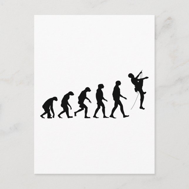 Evolution of Mountain Climbing Postcard (Front)
