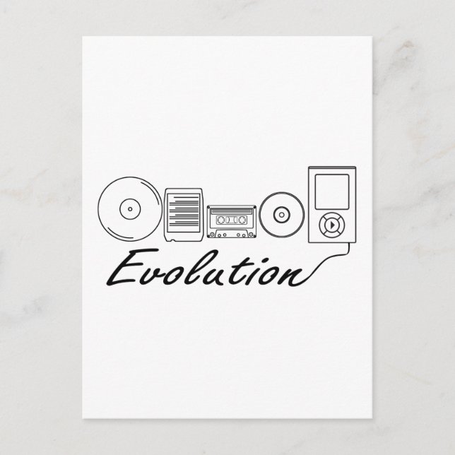 Evolution of Music Postcard (Front)