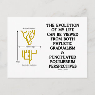 Evolution Of My Life Phyltc Grdlism Punctd Equlbra Postcard