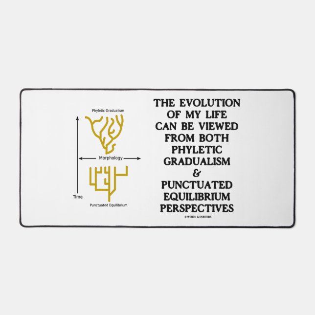 Evolution Of My Life Phyltc Grdlism Punctd Equlbrm Desk Mat (Front)