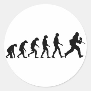 Evolution of Paintball Classic Round Sticker