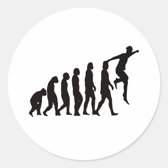 Evolution of Parkour (Free Running) Classic Round Sticker (Front)