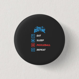 Evolution of Pickleball 3 Cm Round Badge