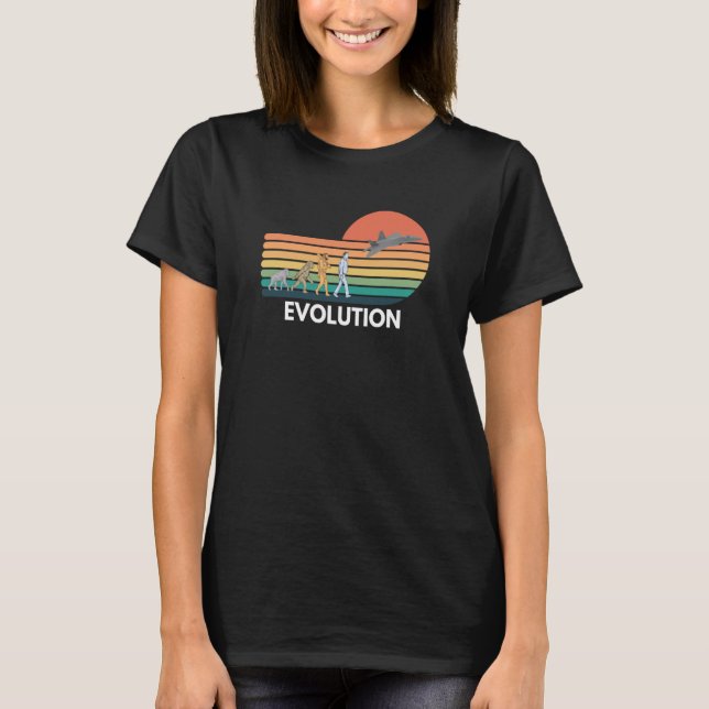 Evolution of Pilot Aeroplane F22 Aviation T-Shirt (Front)