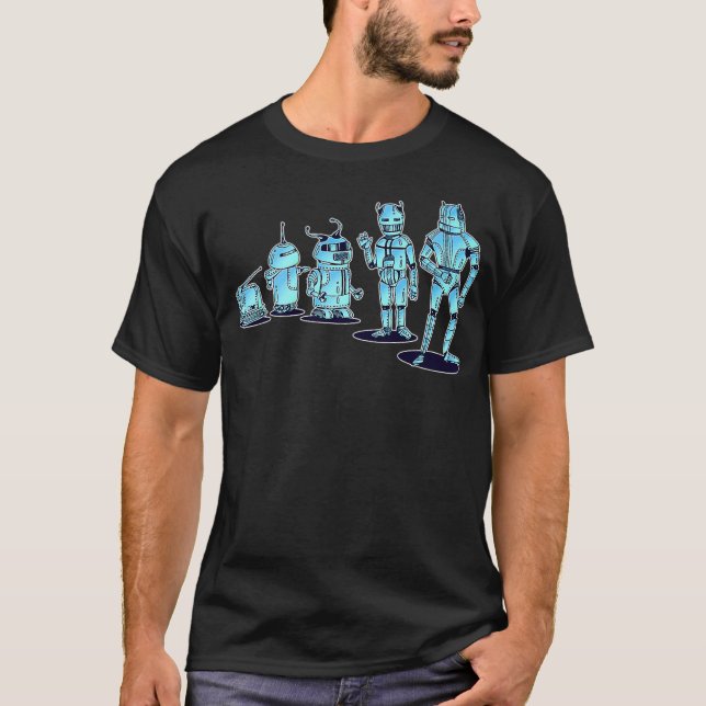 Evolution of Robot Robotics Digital Funny Gift T  T-Shirt (Front)